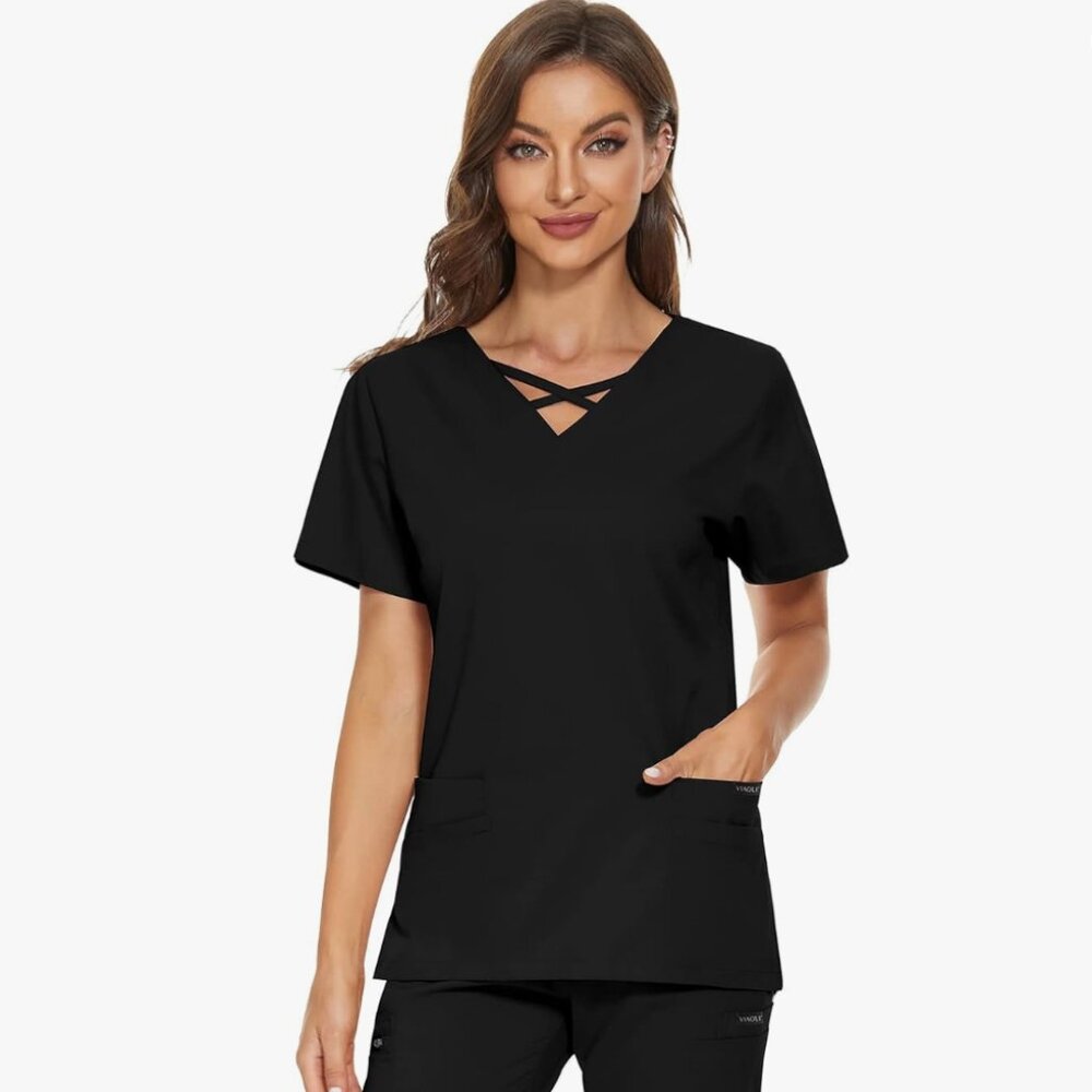 Vaioli Scrub Top Small Black; new in package; $16